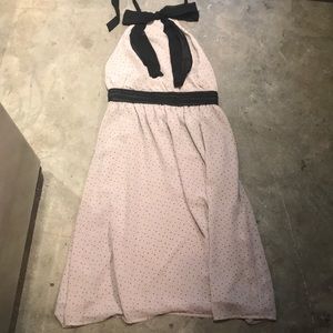 Victoria’s Secret grey polka dot halter dress